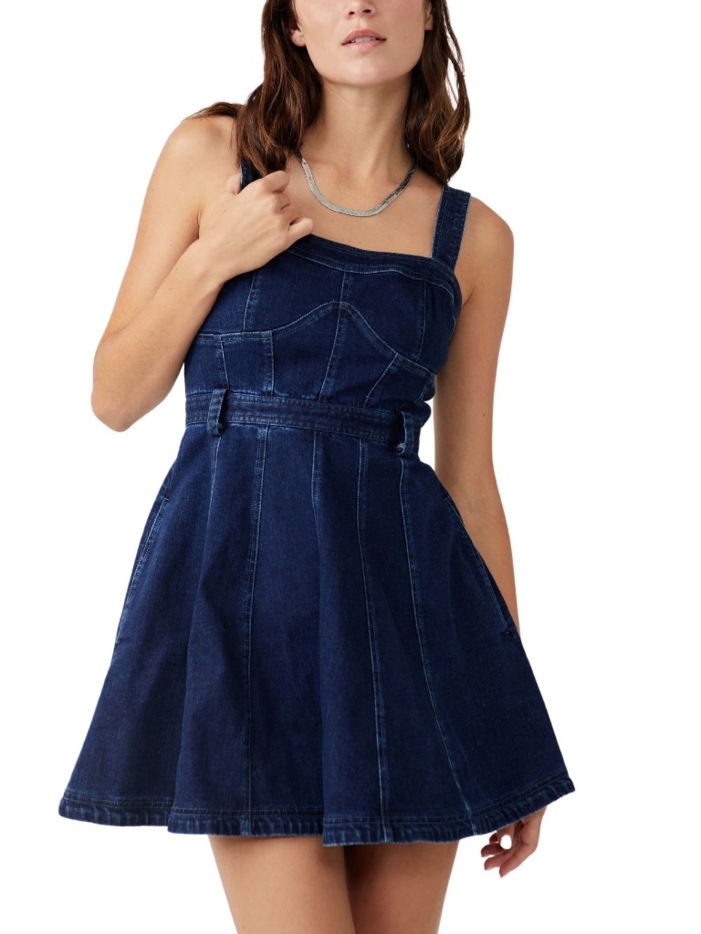 Free People Margot Denim Mini Dress Size Small